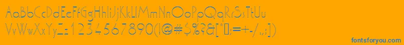 Washingtondextligou1-fontti – siniset fontit oranssilla taustalla