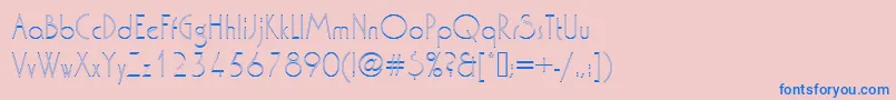 Washingtondextligou1-fontti – siniset fontit vaaleanpunaisella taustalla
