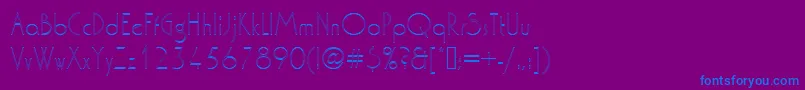 Washingtondextligou1-fontti – siniset fontit violetilla taustalla