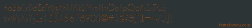 Шрифт Washingtondextligou1 – коричневые шрифты на чёрном фоне