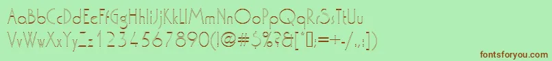 Washingtondextligou1-Schriftart – Braune Schriften auf grünem Hintergrund