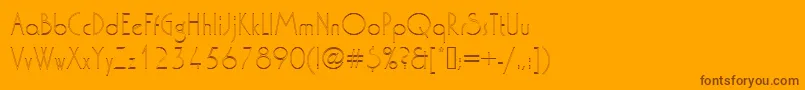 Washingtondextligou1-fontti – ruskeat fontit oranssilla taustalla