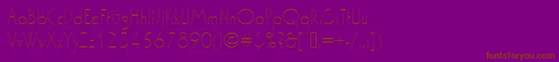フォントWashingtondextligou1 – 紫色の背景に茶色のフォント