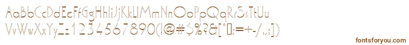 Washingtondextligou1-Schriftart – Braune Schriften auf weißem Hintergrund