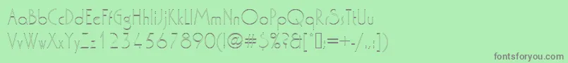 フォントWashingtondextligou1 – 緑の背景に灰色の文字