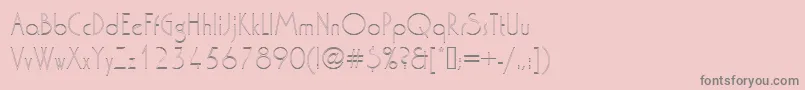 フォントWashingtondextligou1 – ピンクの背景に灰色の文字