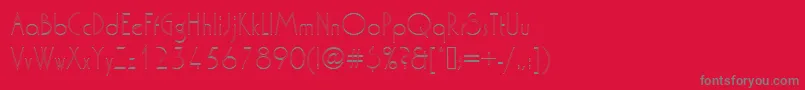 フォントWashingtondextligou1 – 赤い背景に灰色の文字