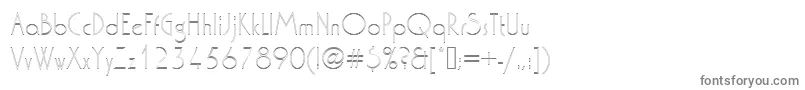 フォントWashingtondextligou1 – 白い背景に灰色の文字