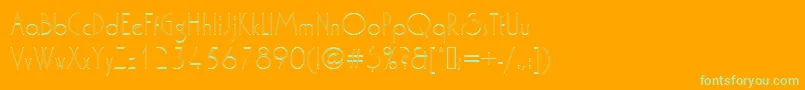 Washingtondextligou1-Schriftart – Grüne Schriften auf orangefarbenem Hintergrund