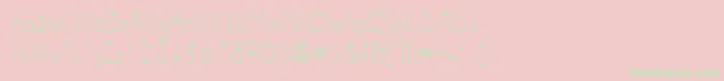 Washingtondextligou1-fontti – vihreät fontit vaaleanpunaisella taustalla