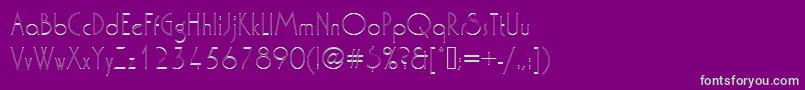 Washingtondextligou1-fontti – vihreät fontit violetilla taustalla