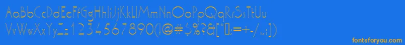 Шрифт Washingtondextligou1 – оранжевые шрифты на синем фоне