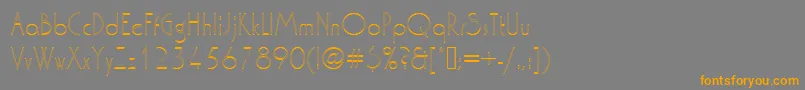 フォントWashingtondextligou1 – オレンジの文字は灰色の背景にあります。