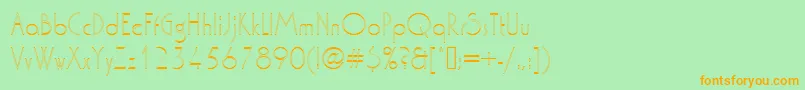 Washingtondextligou1-Schriftart – Orangefarbene Schriften auf grünem Hintergrund