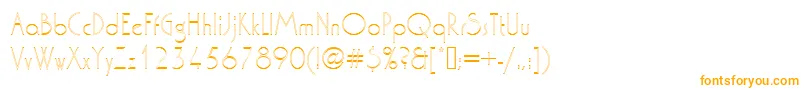 Washingtondextligou1-fontti – oranssit fontit valkoisella taustalla