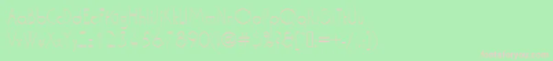 Washingtondextligou1-fontti – vaaleanpunaiset fontit vihreällä taustalla
