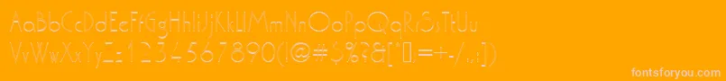 Washingtondextligou1-fontti – vaaleanpunaiset fontit oranssilla taustalla