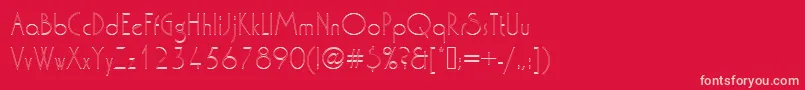 Washingtondextligou1 Font – Pink Fonts on Red Background