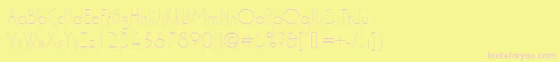 Washingtondextligou1-Schriftart – Rosa Schriften auf gelbem Hintergrund