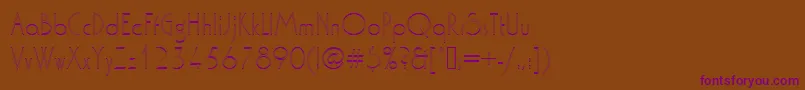 Шрифт Washingtondextligou1 – фиолетовые шрифты на коричневом фоне