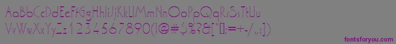 Шрифт Washingtondextligou1 – фиолетовые шрифты на сером фоне