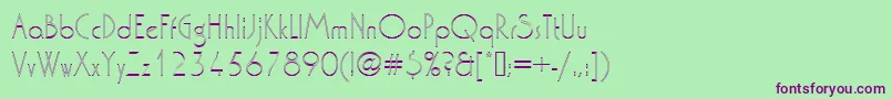 Шрифт Washingtondextligou1 – фиолетовые шрифты на зелёном фоне