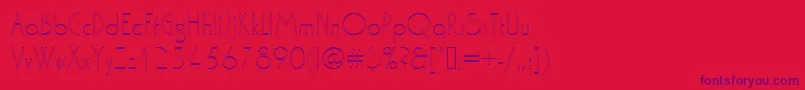 Washingtondextligou1-fontti – violetit fontit punaisella taustalla