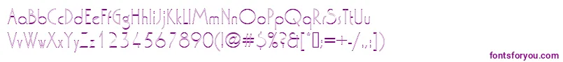 フォントWashingtondextligou1 – 白い背景に紫のフォント