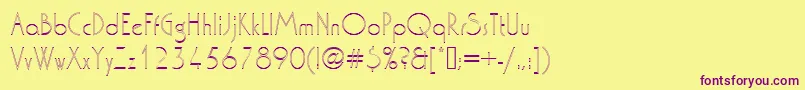 Washingtondextligou1-fontti – violetit fontit keltaisella taustalla