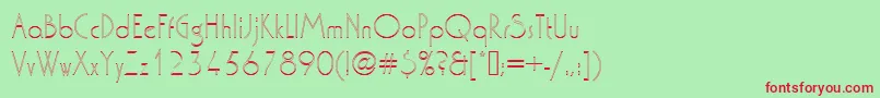 Washingtondextligou1 Font – Red Fonts on Green Background