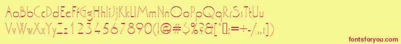 Washingtondextligou1-fontti – punaiset fontit keltaisella taustalla