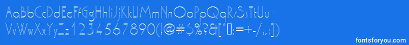 フォントWashingtondextligou1 – 青い背景に白い文字