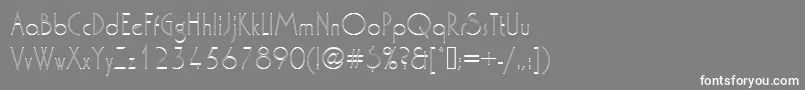 Шрифт Washingtondextligou1 – белые шрифты на сером фоне