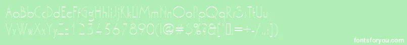 Шрифт Washingtondextligou1 – белые шрифты на зелёном фоне