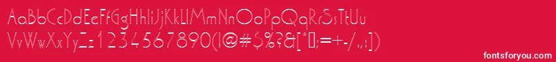 Washingtondextligou1-fontti – valkoiset fontit punaisella taustalla