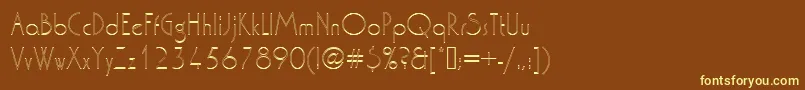 Шрифт Washingtondextligou1 – жёлтые шрифты на коричневом фоне