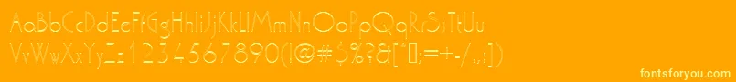 Washingtondextligou1-Schriftart – Gelbe Schriften auf orangefarbenem Hintergrund
