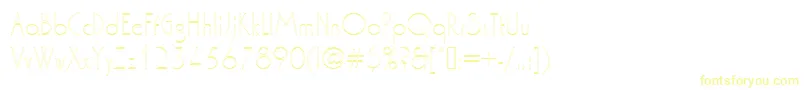 Washingtondextligou1-Schriftart – Gelbe Schriften auf weißem Hintergrund