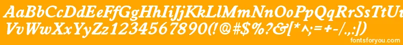 WorcesterlhBoldItalic Font – White Fonts on Orange Background