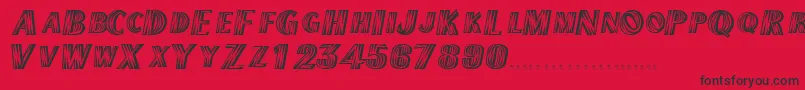 TexmexdisplayscapssskRegular Font – Black Fonts on Red Background