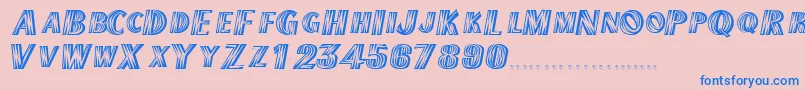 TexmexdisplayscapssskRegular Font – Blue Fonts on Pink Background