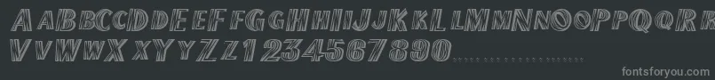 フォントTexmexdisplayscapssskRegular – 黒い背景に灰色の文字