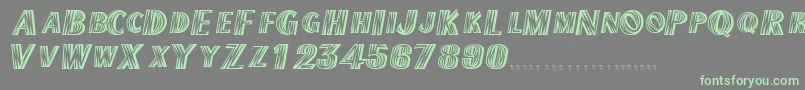 TexmexdisplayscapssskRegular Font – Green Fonts on Gray Background