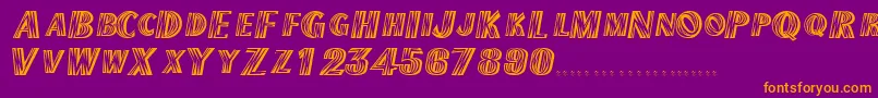 TexmexdisplayscapssskRegular Font – Orange Fonts on Purple Background