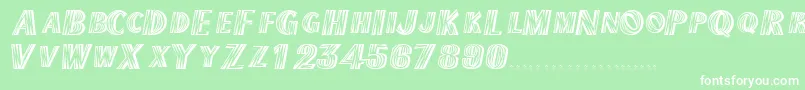 TexmexdisplayscapssskRegular Font – White Fonts on Green Background