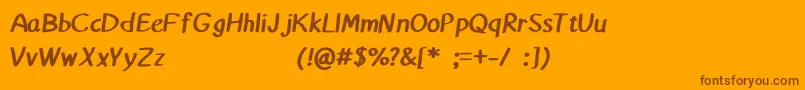 Matthiola Font – Brown Fonts on Orange Background