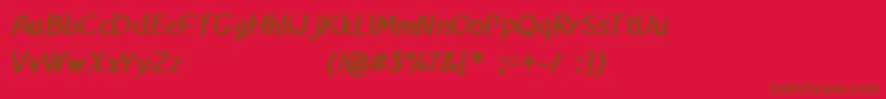 Matthiola Font – Brown Fonts on Red Background