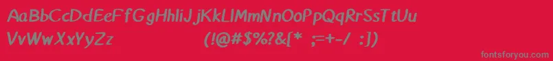 Matthiola Font – Gray Fonts on Red Background
