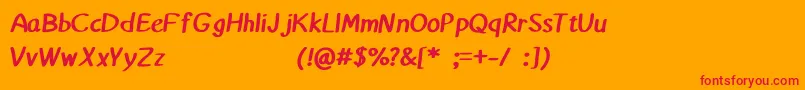 Matthiola Font – Red Fonts on Orange Background