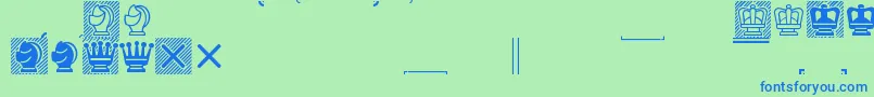 Mvalfont Font – Blue Fonts on Green Background